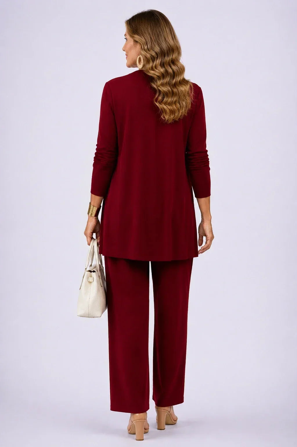 Holly | Burgundy Floral Three-Piece Set