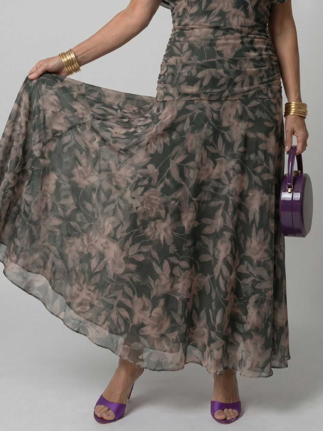 Jacqueline | Off Shoulder Flow Midi Dress