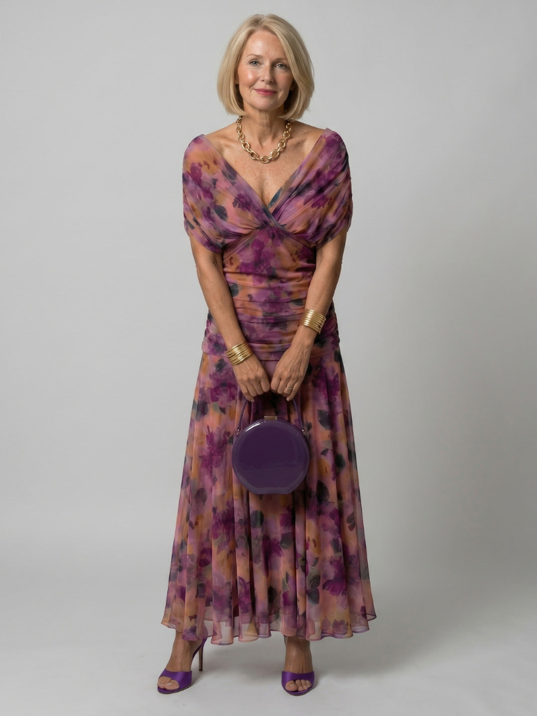 Jacqueline | Off Shoulder Flow Midi Dress
