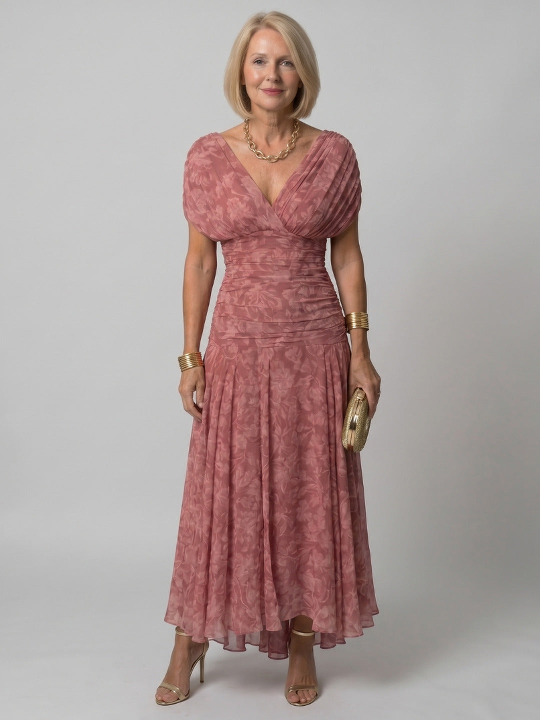 Jacqueline | Off Shoulder Flow Midi Dress