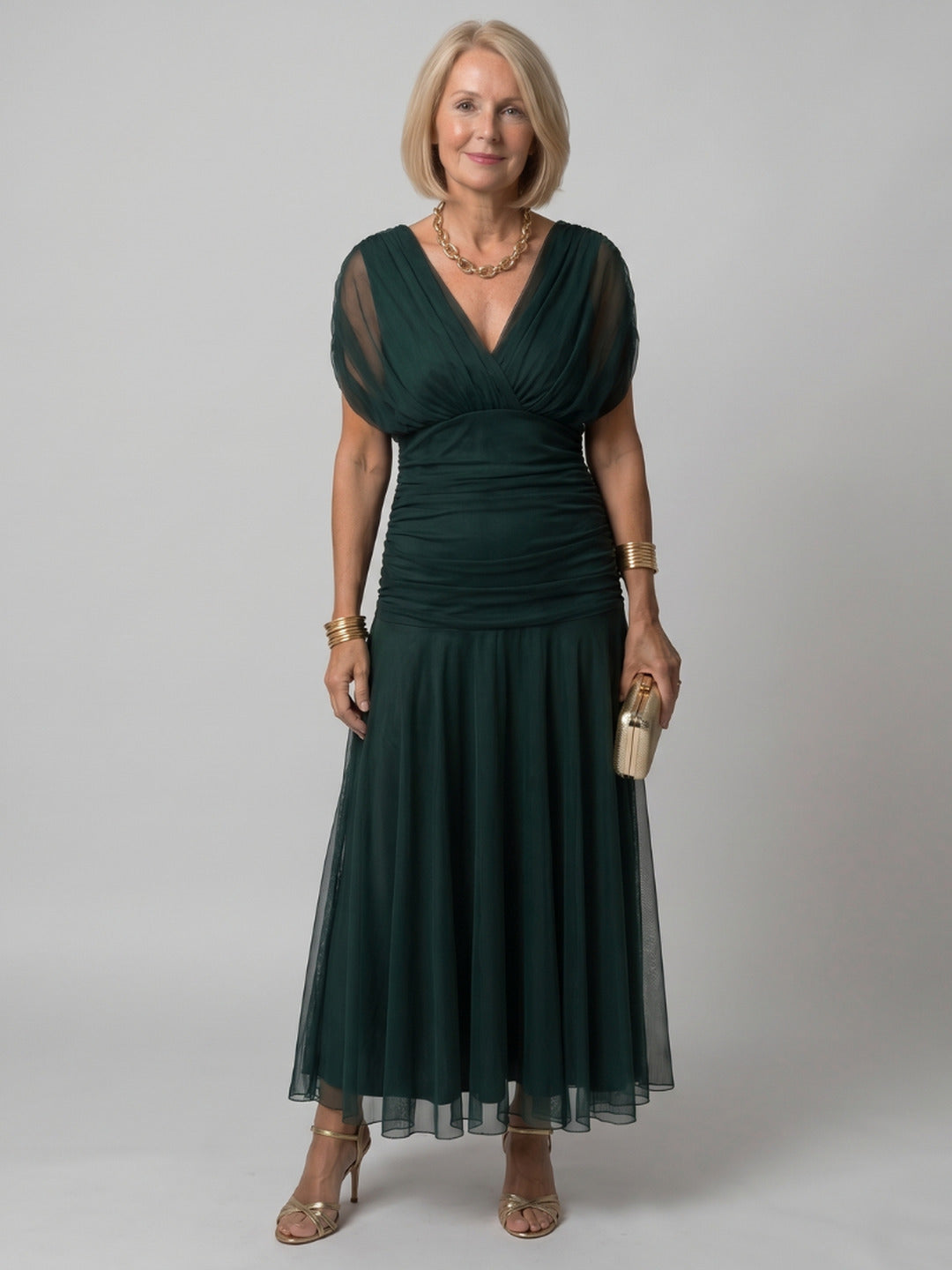 Jacqueline | Off Shoulder Flow Midi Dress