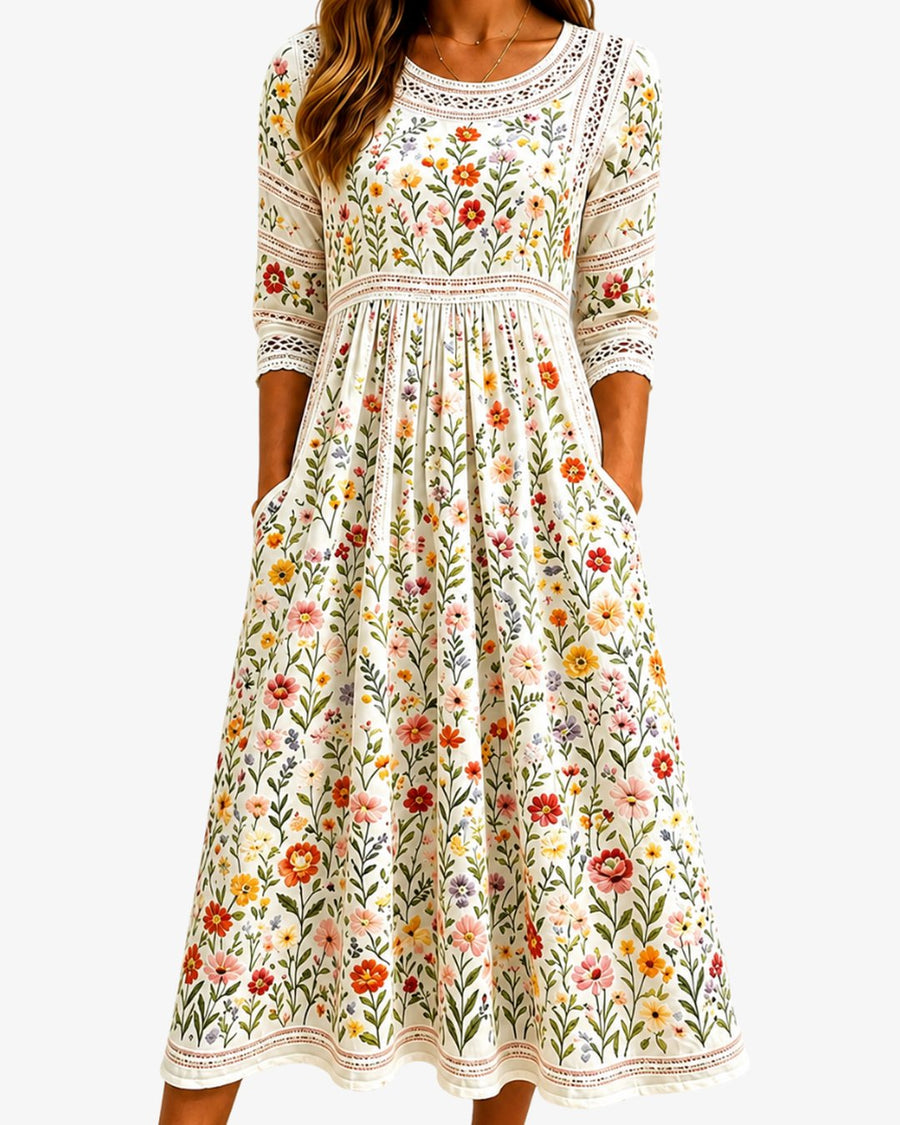 Carolyn | Meadow Charm Midi Dress