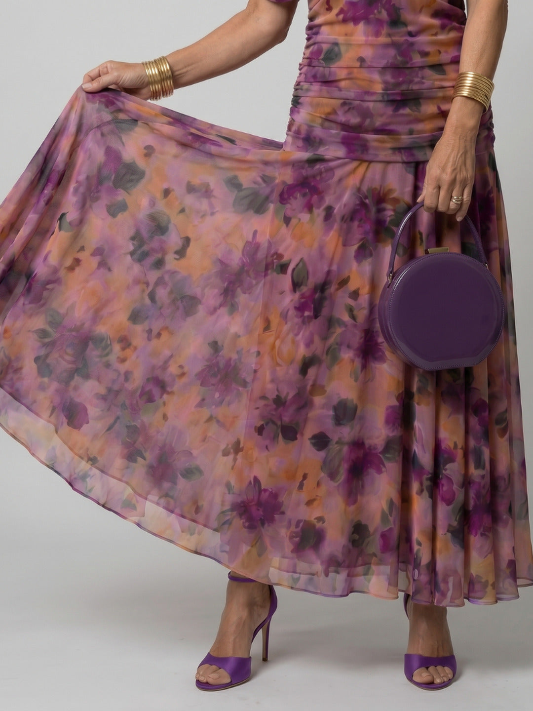 Jacqueline | Off Shoulder Flow Midi Dress