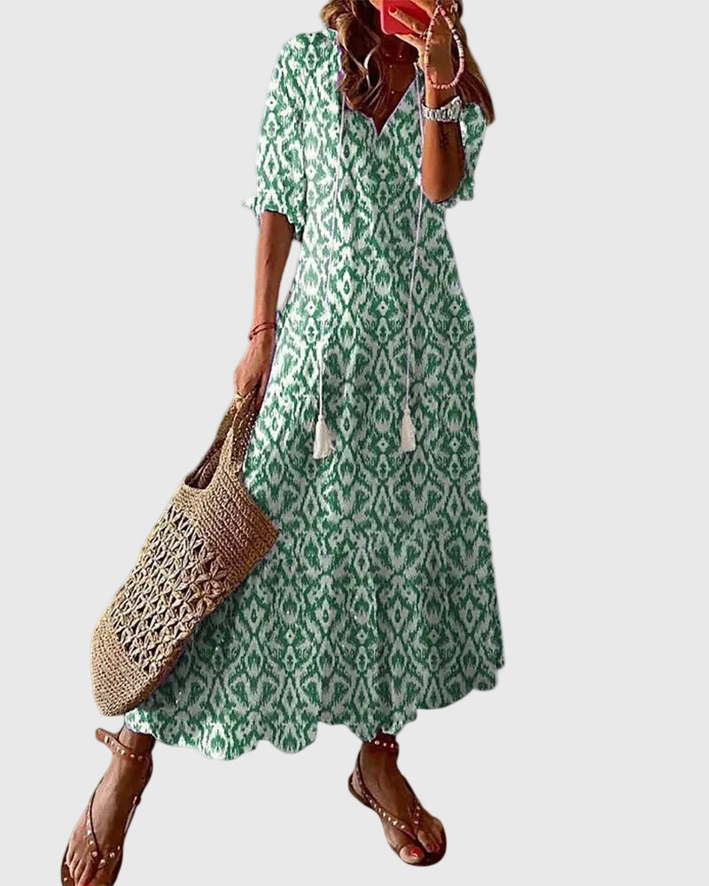 Amalia | Boho Vintage Summer Maxi Dress