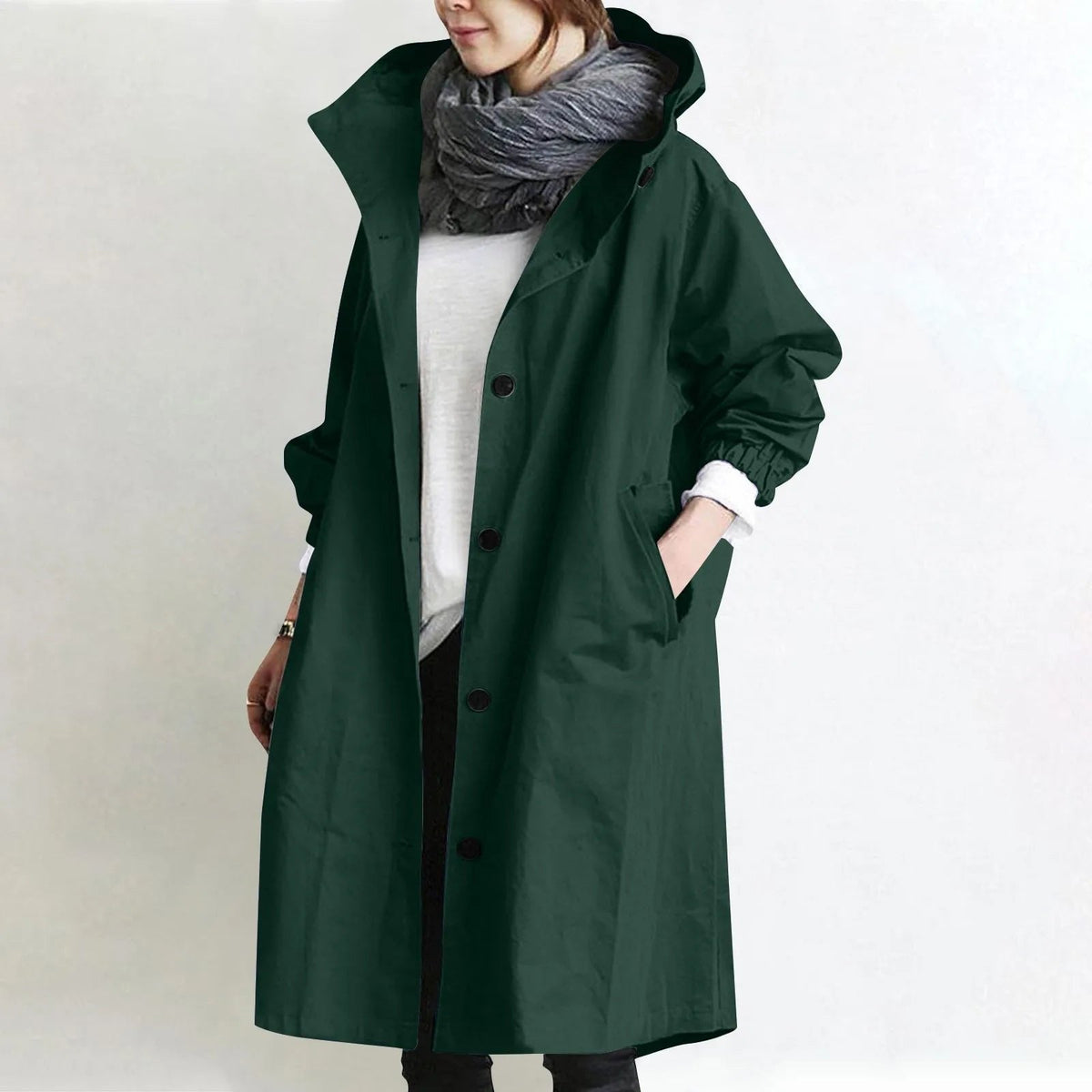 Evette | Hooded Longline Trench Coat